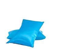 Federe Cuscino Fodera for cuscino in seta solida imitato gelso tinta unita letto in raso Queen fodera for cuscino King Twin Home bianco morbido e confortevole(7,51x76cm)