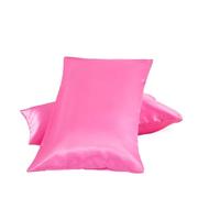 Federe Cuscino Fodera for cuscino in seta solida imitato gelso tinta unita letto in raso Queen fodera for cuscino King Twin Home bianco morbido e confortevole(6,51x102cm)