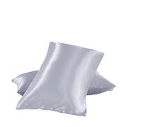 Federe Cuscino Fodera for cuscino in seta solida imitato gelso tinta unita letto in raso Queen fodera for cuscino King Twin Home bianco morbido e confortevole(2,51x76cm)