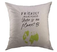 Federe Cuscino Green Friendly Reminder There Is No Planet B Environment Quote Custom for Your Bags for White Copri Cuscini Decorazione Copricuscini per Ufficio Camera 45X45 Cm