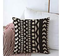 Federe Cuscino Hand Fashion Drawn Lines Painted Style Striped Pattern White Abstract Textures Aztec Protettore per Cuscino Lavabile Copricuscini per Giardino 45X45 CM