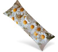 Federe Cuscino Letto 145x40 Margherita Federe Cuscino per chi Dorme sul Fianco con Stampa Fronte Retro, Rettangolari Velluto Moderno Pillow Case con Cerniera Invisibile, Arredamento Casa 1Y-1395