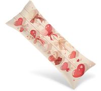 Federe Cuscino Letto 160x50 Rosa Federe Cuscino per chi Dorme sul Fianco con Stampa Fronte Retro, Rettangolari Velluto Amore Pillow Case Cover Grandi con Cerniera Invisibile, Arredamento Casa 1Y-1059