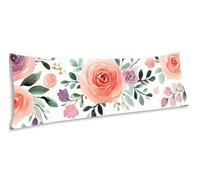 Federe Cuscino Letto 180x60 cm Cuscini primavera Federe Cuscini Divano 180 x 60 Fiore Copricuscini in Velluto con Cerniera Invisibile Copricuscino per Divano Giardino Decorazioni Donna Regali EL-312