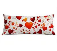 Federe Cuscino Letto 30 x 90 cm Cuscini per Divano Rosso Motivo Disegno, Cuscini per Divano Cotone Velluto Copricuscino Migliorare la Qualità del Sonno, per Letto Decorazioni Soggiorno Amore B-4226
