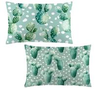 Federe Cuscino Letto 30x50 cm Set di 2 Cuscini Verde Federe Cuscini Divano 30x50 Copricuscini in Velluto con Cerniera Invisibile Copricuscino per Divano Giardino Decorazioni Autunnali Regali LE-942