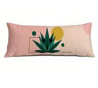 Federe Cuscino Letto 40 x 120 cm Cuscini per Divano Rosa, Morbida e Traspirante Lino Copricuscino Migliorare la Qualità del Sonno, con Cerniera Invisibile, per Letto Decorazioni Casa Aloe Vera T-10007