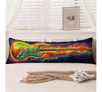 Federe Cuscino Letto 40x145 Chitarra Copricuscino Letto Sogno Motivo Velluto Copricuscini, HD Doppia Faccia Stampa Cuscino per Dormire con Cerniera per Decorazioni Casa Decorazioni Natalizie, Model189