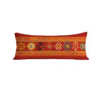 Federe Cuscino Letto 40x145 cm Lino Cuscino Lungo Rosso Cuscini Letto, Cuscini Ginocchia Per Dormire, Body Pillow Boemia Stampata Su Entrambi I Lati Federe Per Chi Dorme Sul Fianco Regalo Donna G-811