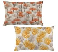 Federe Cuscino Letto 40x60 cm Set di 2 Cuscini Autunno Federe Cuscini Divano 40x60 Copricuscini in Velluto con Cerniera Invisibile Copricuscino per Divano Giardino Decorazioni Autunnali Regali LE-966