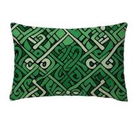 Federe Cuscino Letto 40x65 cm Verde Cuscini per Divano Retrò Lin Copricuscini Divano Decorativi Rettangolari Copricuscini Doppia Faccia Stampa Motivo per Aesthetic Room Decor,Autumn Decor Regalo L-352