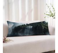 Federe Cuscino Letto 50 x 135 cm Paesaggio Velluto Federe Cuscini Divano 50x135 cm con Cerniera Stampa Fronte-retro Autunno Copricuscini Divano Cuscino Lungo per Allattamento, Gravidanza xz-705