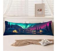 Federe Cuscino Letto 50x150 Aurora CopriCuscino Letto Paesaggio Morbido Velluto Copricuscini Doppia Faccia Stampa Cuscino Gravidanza per Dormire Sul Fianco Supporto per Camera Decorazioni Casa,Model16