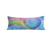 Federe Cuscino Letto 50x150 cm Velluto Cuscino Lungo Arcobaleno Cuscini Letto, Cuscini Ginocchia Per Dormire, Body Pillow Amore Stampata Su Entrambi I Lati Federe Per Chi Dorme Sul Fianco Regalo G-279