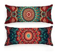Federe Cuscino Letto 50x150 Europa Settentrionale Set di 2 Federe Cuscini Mandala Motivo Velluto Copricuscini, Doppia Faccia Stampa Cuscino per Dormire per Letto Divano Decorazioni Casa, Model287