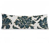 Federe Cuscino Letto 50x150 Federe Cuscini Fiori Cuscini per Divano Europa settentrionale Matrimoniale Velluto Cuscino Lungo, Doppia Faccia Stampa con Cerniera Invisibile per Letto Divano, Model290