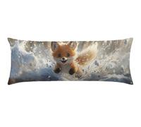 Federe Cuscino Letto 50x150 Federe Cuscini Marrone Copri Cuscino Letto Animale Velluto Copricuscini Divano, Morbida Stampa Doppio Lato Copricuscino con Invisibile Cerniera per Soggiorno Camera Q-438