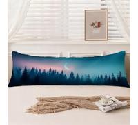 Federe Cuscino Letto 50x150 Luna CopriCuscino Letto Paesaggio Morbido Velluto Copricuscini, Doppia Faccia Stampa Cuscino Gravidanza per Dormire Sul Fianco Supporto per Camera Decorazioni Casa,Model362