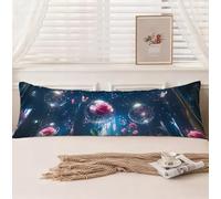 Federe Cuscino Letto 50x150 Sogno CopriCuscino Letto Rosa Velluto Copricuscini, Doppia Faccia Stampa Cuscino Gravidanza per Dormire Sul Fianco Maternità Supporto per Camera Decorazioni Casa, Model152