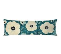 Federe Cuscino Letto 50x150cm Beige Federe Cuscini Fiori Lino Copricuscini Copri Cuscino Letto Morbida e Traspirante Cerniera Invisibile Migliorare la Qualità del Sonno per uso Quotidiano C0C810