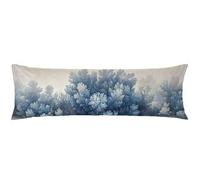 Federe Cuscino Letto 50x150cm Blu Federe Cuscini Crema Velluto Copricuscini Copri Cuscino Letto Morbida e Traspirante Cerniera Invisibile Migliorare la Qualità del Sonno per uso Quotidiano C0C226