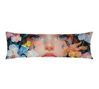 Federe Cuscino Letto 50x150cm Colore Arancione Federe Cuscini Fiori Velluto Copricuscini Copri Cuscino Letto Morbida e Traspirante Cerniera Invisibile Lavabile Migliorare la Qualità del Sonno C0C242