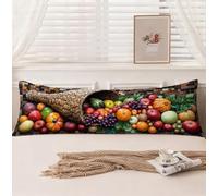 Federe Cuscino Letto 60x180 nordico CopriCuscino Letto Frutta Morbido Velluto Copricuscini, Doppia Faccia Stampa Cuscino Gravidanza per Dormire Sul Fianco Supporto per Camera Decorazioni Casa,Model226