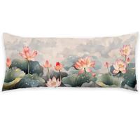 Federe Cuscino Letto 60x180 Verde Salvia Copricuscini Letto Loto Federe Cuscini Lino Copriguanciale con Cerniera Cuscini per Dormire Sul Fianco Cuscino Gravidanza, per Maternità Supporto C - 1002