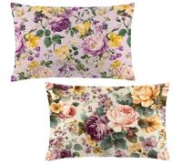 Federe Cuscino Letto 60x80 cm Set di 2 Cuscini Autunno Federe Cuscini Divano 60x80 Copricuscini in Velluto con Cerniera Invisibile Copricuscino per Divano Giardino Decorazioni Autunnali Regali LE-444
