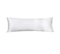 Federe Cuscino Letto Body Satin Pillow Cover With Envelope Closure,Long Pillow Cases,Soft And Breathable Body Pillowcase,Gift For Sleepers,20x54 Inch(WHITE)