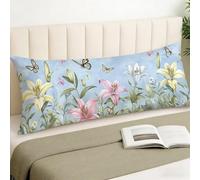 Federe Cuscino Letto Cristo Copricuscino Letto Giglio 40x145, Federa Cuscino per Dormire Morbida in Microfibra, Copricuscini Cuscini per Divano e Esterno, Cuscini Divano Rettangolari, 1 Pezzo, Cod663