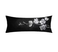 Federe Cuscino Letto Matrimoniale 40x120 cm 1 Pcs, Lino primavera Copricuscini con Invisibile Cerniera, Fiore di pesco Federe Cuscini Lungo 120cm, Morbida e Traspirante, per Dormire sul Fianco 0E-160