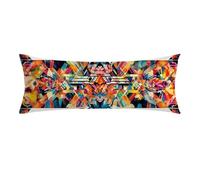 Federe Cuscino Letto Matrimoniale 60x160 cm 1 Pcs, Lino colore Copricuscini con Invisibile Cerniera, stile etnico Federe Cuscini Lungo 160cm, Morbida e Traspirante, per Dormire sul Fianco 0E-103