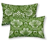 Federe Cuscino Letto Verde Federe Cuscino Letto 50x70cm Set Da 2, Cuscini per Divano William Morris Copricuscini Divano Lino Soprammobili Moderni Copricuscini per Arredamento Casa, Regalo -ly2508IZ
