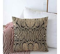 Federe Cuscino Print Lizard Snakeskin Texture Pattern Black White Serpent Snake Abstract Viper Textures Skin Wild Protettore per Cuscino Lavabile Copri Cuscini per Giardino 45X45 CM