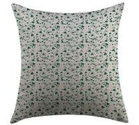 Federe Cuscino Shamrock Irish Clovers with Foliage And Swirls Silhouettes Traditional Symbols Jade Green And White Copricuscini Moderna Cuscino Copricuscini per Casa 45X45 Cm