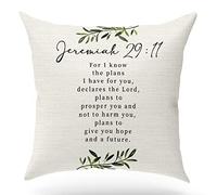 Federe Cuscino Verse, Blessing Gift, Scripture Art, Scripture Sayings, Quote, Jeremiah 29:11 Federe Cuscini Resistenti Copricuscini per Campeggio Sull'Erba Soggiorno 45x45 CM