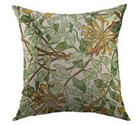 Federe Cuscino Vintage William Morris Honeysuckle in Green Cuscino Copricuscini Arte Copricuscini per Letto 45X45 Cm