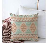 Federe Cuscino West rug Peach Southwest Simple Traditional Inspired Pattern Colored Abstract Textures Latin Aztec Protettore per Cuscino Moderna Federa per Ufficio Camera 45X45 CM
