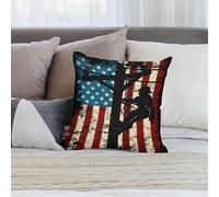 Federe De Cuscini American Flag Electric Cable Lineman 45X45Cm Federe Cuscini Morbida Cerniera Invisibile Fodera per Cuscino Decorativa per Esterno Camera da Letto Balcone
