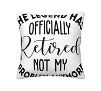 Federe Decorative Officially Retired Not My Problem Anymore 45X45Cm Fodere Cuscini Morbida Cerniera Invisibile Copri Cuscino per Divano Giardini Esterno