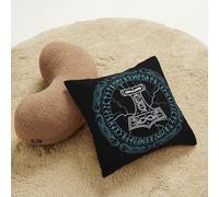 Federe decorative per cuscini con mitologia vichinga e norrena, in morbido velluto a coste, 18"X18"