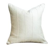 Federe Decorative Quadrate Confezione da 1,Copri Cuscini con Bordo Decorativo Neutri Morbido Copricuscini Fodere per Cuscini Arredo Camera da Letto Decorazione(Style O,45 x 45 cm(18 x 18 in))