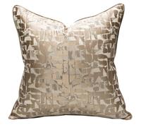 Federe Decorative Quadrate Confezione da 1,Copri Cuscini con Bordo Decorativo Neutri Morbido Copricuscini Fodere per Cuscini Arredo Camera da Letto Decorazione(Style Q,45 x 45 cm(18 x 18 in))