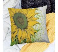 Federe Decorativo Sunflower Square Set of 2 Quadrate Fodere per Cuscini per