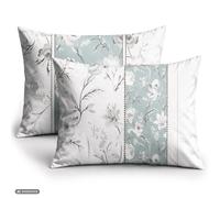 Federe in cotone CloudComfort Basic, azzurro chiaro/bianco, set da 2, 70 x 90 cm, hellblau/weiß