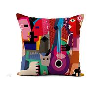 Federe per Cuscini 45X45cm, Picasso La Coppia Danzante E La Donna Che Suona La Chitarra Fine Resistente Fodera per Cuscino Colorati Copriguanciali per Gettare Cuscino Camera da Letto Casa