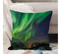 Federe per Cuscini, Cuscini Divano Fodera,Aurora boreale in Norvegia,Per Cuscino Federa per Divano Casa Soggiorno Camera da Letto Decorazione per Interni 45x45cm