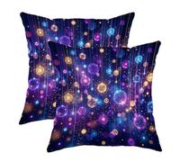 Federe per cuscini da esterni, motivo con stelle e raggi luminosi, impermeabili, per tutte le stagioni, per esterni, patio, portico, mobili da giardino, 40,6 x 40,6 cm