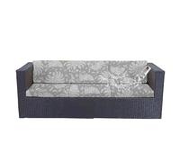 Federe per cuscini da patio impermeabili, copridivano da esterno elasticizzato con stampa floreale per arredamento, rivestimento lavabile e riutilizzabile per sedia(Flower E,S)